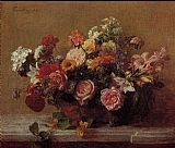 Henri Fantin-Latour Flowers VI painting